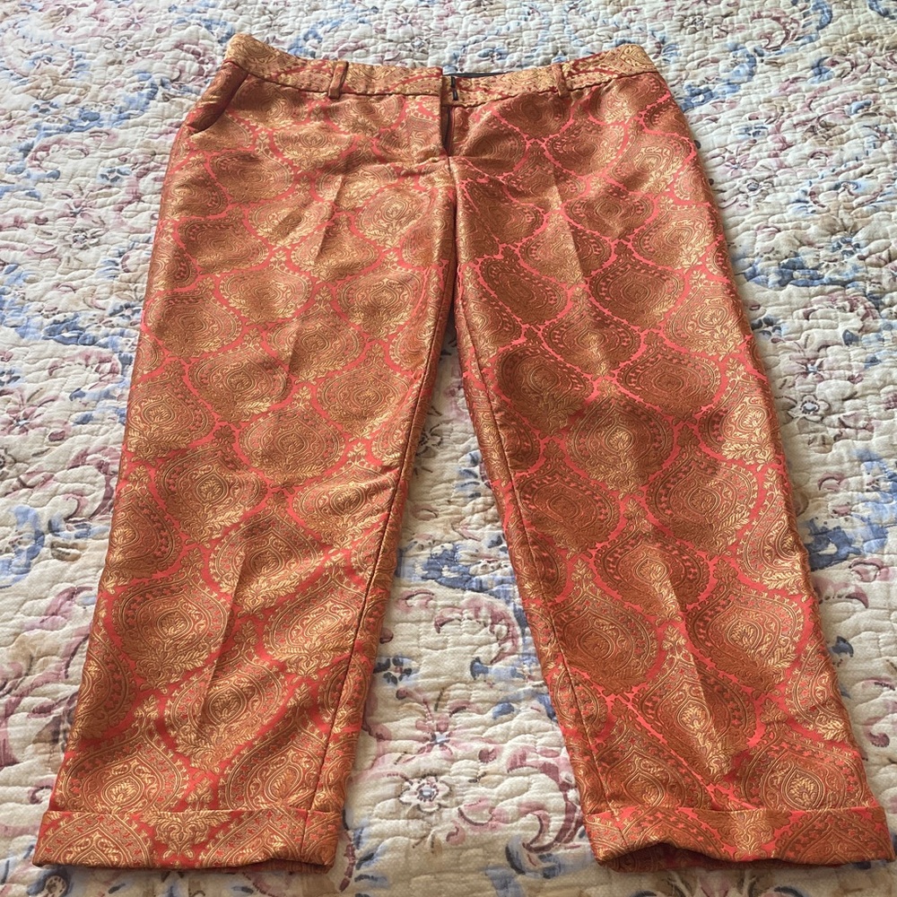 Elizabeth and James orange brocade trousers